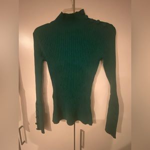 INC beautiful green turtle neck sweater in good condition. Machine wash.